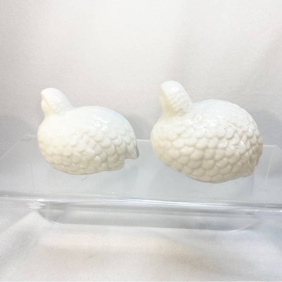 Vintage White Porcelain Toyo Set of Two Quail Made in Japan 3.5” & 4” - Picture 5 of 9